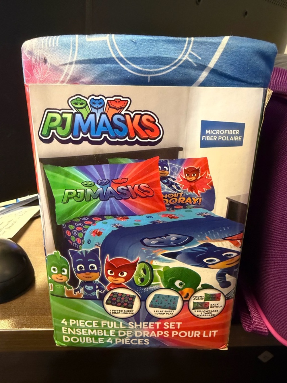 PJ Masks Blue Kids Microfiber Sheet Set - Full
